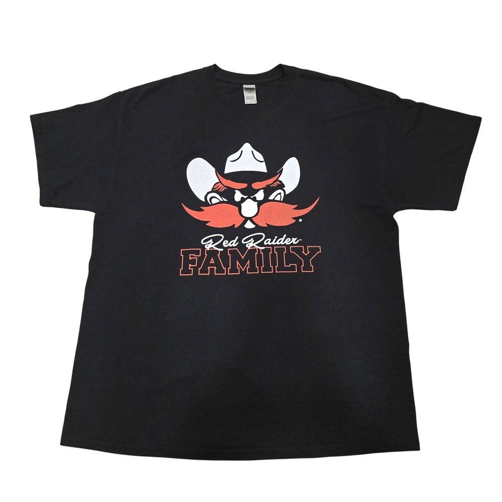 Texas Tech Red Raiders Raider Red Family T Shirt Mens XL Black Gildan Graphic